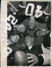 1960 Press Photo Coach Milt Bruhn, Tom Wiesner, John Fabry, Gerald Nena picture
