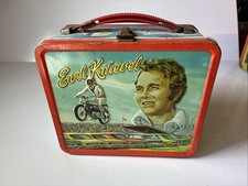 Evel Knievel Collectible Red Metal Lunchbox NO Thermos (BD) picture
