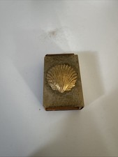 c1950s Hollywood Regency Switzerland Made Stylized Oyster Shell Match Box picture
