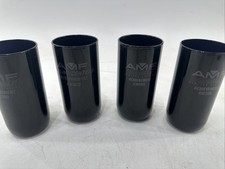 Lot Of 4 AMF Bowling Centers Achievement Award Black Glass Tumbler picture