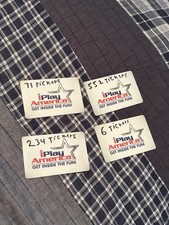 Four iPlay America Freehold NJ Arcade Play Cards (PLEASE READ DESCRIPTION) picture