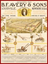 BF Avery Farm Equipment of Louisville, KY New Metal Sign: 12 x 16, picture