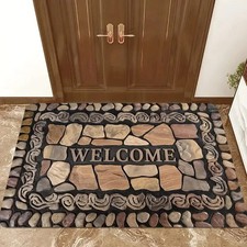 European Style Welcome Carpet – Non-Slip Entrance Rug for Living Room picture