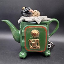 Rare Paul Cardew Safe Bank Heist Robbery Teapot Gold Signed Edition Imperfect picture