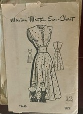 RARE Uncut Marian Martin T9440 1940s Sun Dress & Weskit B30 Vintage Original picture