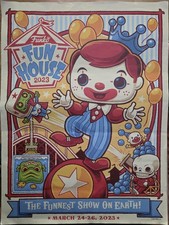 Wondercon 2023 Funko Fun House Show Poster Promo Freddy As Clown Pop Design picture