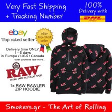 1x RAW OFFICIAL / ORIGINAL RAWLER ZIP HOODIE SIZE - S - ROLLING PAPERS picture