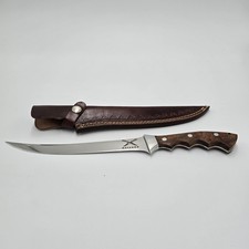 El Matador's Handmade Filet Knife - Stainless Steel, Rosewood Handle With Sheath picture
