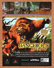 Cabelas Dangerous Hunts PS2 Original 2002 Ad Authentic Video Game Wall Art Promo picture