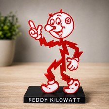 Reddy Kilowatt Electrician Lineman Mascot Character Figure Stand sign trade retr picture