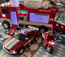 2024 Hess Toy Truck 60th Anniversary Fire Truck with Car & Motorcycle Set-Tested picture