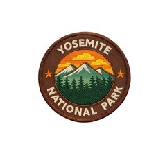 Yosemite National Park Patch 3” Iron On Sew On Embroidered Badge Mountain Sunset picture