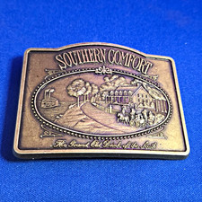 Southern Comfort Advertising Belt Buckle Bronze Tone Distillery Theme picture