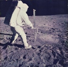 1969 Apollo 11 Buzz Aldrin NASA AS11-40-5942 Vintage Kodak Color Photo moon picture