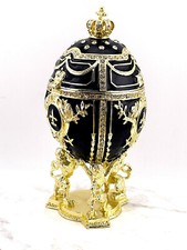 Designer Fabergé egg jewelry box Faberge egg 24k Gold Fabergé Anniversary gift picture
