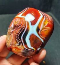 TOP 176G Natural Polished Silk Banded Lace Agate Stone Madagascar WYY2580 picture