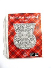 Vtg. Lace Table Cloth Cover Thistle Scotland Scotsmaid  - NIP picture