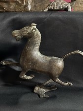 Vintage Asian Bronze/Chalkware (Inside) Flying Horse Statue picture