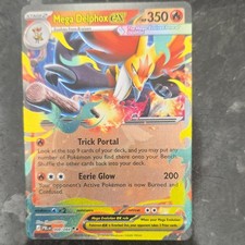 Mega Delphox EX 008/084 Pitch Black Holo Ultra Rare 350 HP Pokémon TCG 2026 picture