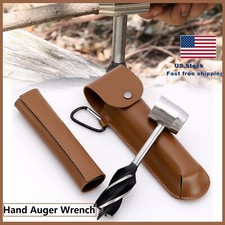 Manual Hand Auger Wrench Outdoor Survival Wood Drill Tool for Bushcraft handyman picture