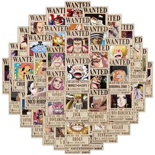 Super Quality One Piece Wanted Poster Stickers 50 PC Decals 4x6 cm Anime New US picture