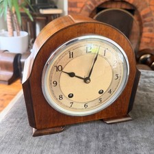 Vintage Garrard English Gong Striking Mantel Clock c1950s Serviced Art Deco picture