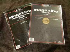 100 New BCW Magazine Bags And Boards - Acid Free - Archival Magazine Storage picture
