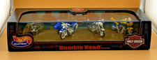 Hot Wheels Rumble Road Harley Davidson Motorcycle Set of 4 Series 3 New Sealed picture