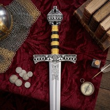 Handmade Emperor Barbarossa Sword Replica Medieval Knight Steel Collector picture