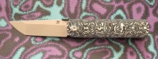 Kansept Knives BTF Tanto Liner Lock Knife Black/White Nebula CF (3.2