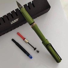Safari Limited Edition LAMY Fountain Pen All‑Green F Nib Smooth Writer Gift picture