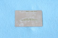 Vintage Merv Griffin's Paradise Island Airlines Validation Plate picture