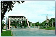 1960 Crookston Minnesota MN Vintage Postcard View Traveler East Red Lake River picture