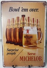 Michelob Beer Sign - Vintage 70’s Anheuser Busch Serve Budweiser picture