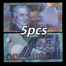 5Pcs De La Rue 1 House,1999 Test Note, Isaac Newton Collection Ploymer, UNC picture