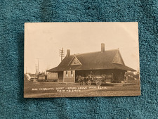 RPPC Grand Ledge Michigan RR Depot Photo Posted c1910 George Burch Berlin Mi picture