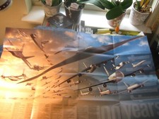 100 YEARS OF FLIGHT MAP POSTER National Geographic December 2003 picture