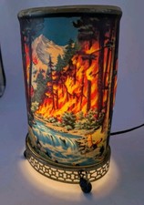 Rare Vintage 761-Oval Econolite Motion Lamp 1955 FOREST FIRE Bear,Buck,Fox READ picture