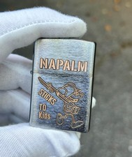 Napalm Sticks to Kids Zippo Lighter Vietnam War Replica | Stainless Chrome | USA picture