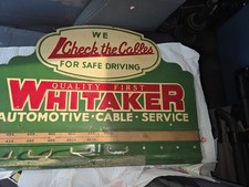 1950's NOS Original Whitaker Automotive Service Sign Display Tin  picture