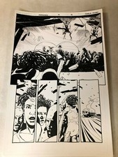 SHADOWMAN #8 original comic art HALF SPLASH  BAT CREATURE voodoo 1997 VALIANT picture