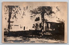 Vintage RPPC Historic House Trees Farmhouse Architecture Real Photo Postcard picture