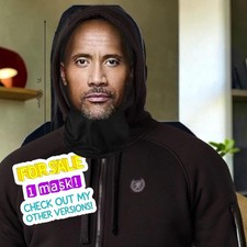 The Rock Dwayne Johnson Face Mask 3D Printed Shiesty Balaclava Costume Prop WWE  picture