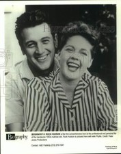1999 Press Photo Rock Hudson and wife Phyllis featured in Biography: Rock Hudson picture