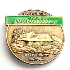 Vintage MDK DH Krakow Pod Durbaszka Poland Mountain Hostel Souvenir Badge Pin picture