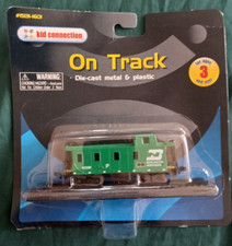 Kid Connection Die-Cast On Track Green Burlington Northern Caboose Train Car picture