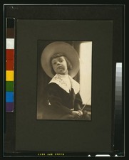 Portrait of a boy in a round hat circa 1900 Historic Old Photo picture