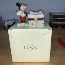 Lenox Mickey's Valentines Heartfelt Treasure Box Disney Figurine/Trinket Box picture