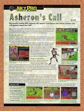 1999 Asheron's Call Comparison To EQ And Ultima Original Ad / Promo vr1 picture