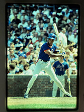 Darryl Strawberry Original 35mm Slide Mets Wrigley Field Carl Sissac 1/1 Photo picture